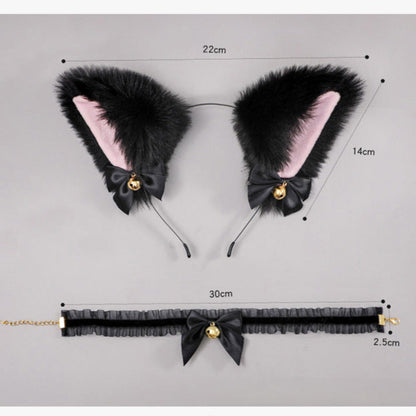 Fox Ear Headband and Choker set