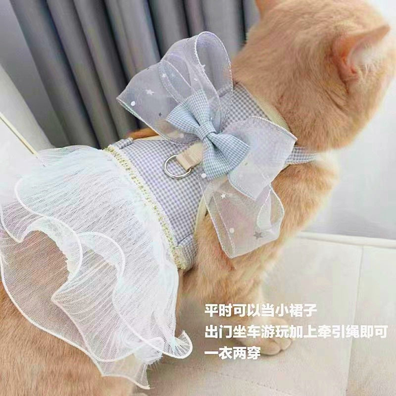 Pet Tulle Dress with Bow